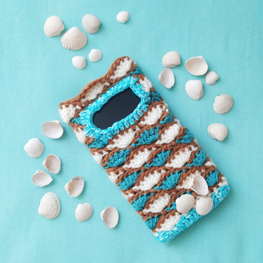 Shell Pattern Crochet Case Sea Shell Smartphone Case Crochet Pattern – Secret Crochet Box